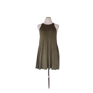 Lulu's Tupelo Honey Olive Green Dress
